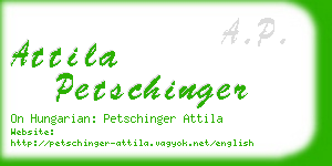 attila petschinger business card